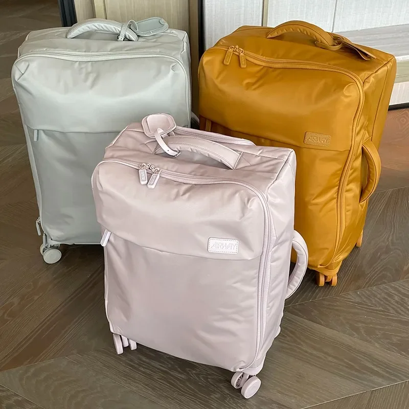 20IN Waterproof Oxford Trolley Case Ultra Light Travel Luggage Bag Aviation Box Silent Wheel Baggage Suitcases Business Handbag