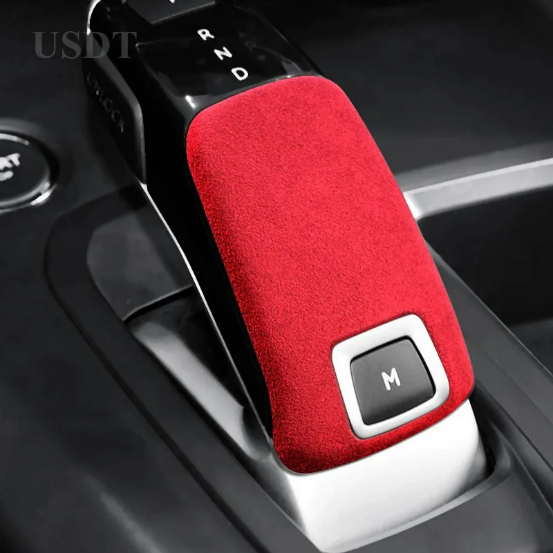 

for Peugeot 4008 5008 DS7 DS9 Citroen C6 Interior Accessories Leather Car Gear Shift Knob Cover Gears Suede Cap Protective Mat