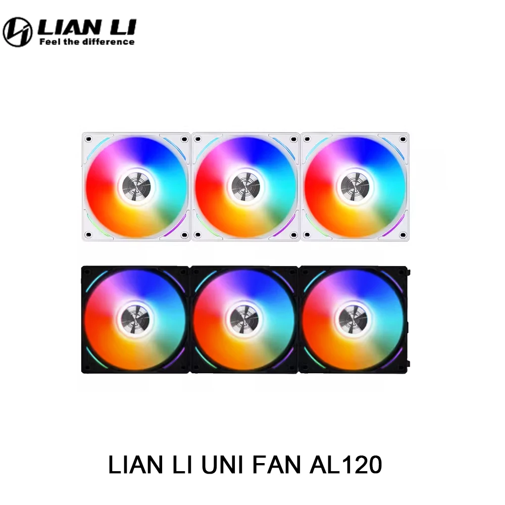 LIAN LI UNI พัดลม AL120 ARGB พัดลมเคสพีซีไร้สาย,ปราศจากคลัตเตอร์,Daisy Chain เกรดอุตสาหกรรม L-connect PWM