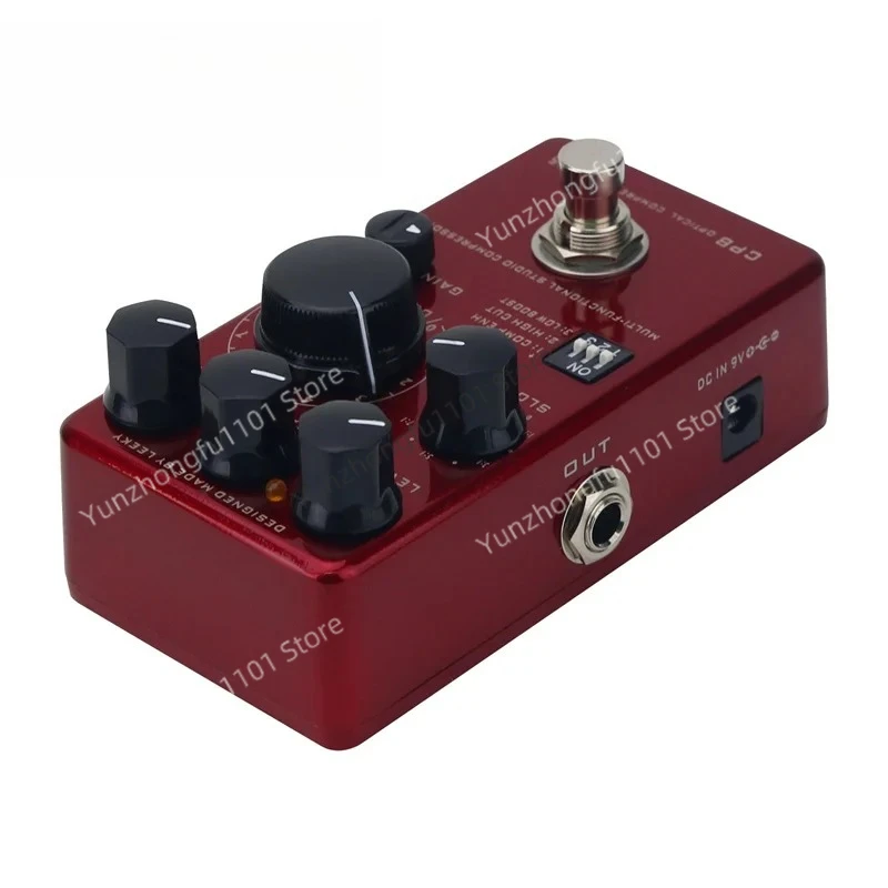2025 Version Wine Red Electric Guitar and Bass Compressor Pedal Multifunctional Studio Universal CPB Optical Compressor
