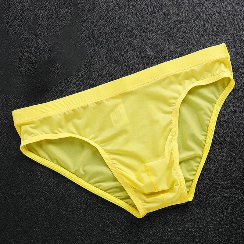 กางเกงในชายชุดชั้นในชาย Sissy Bulge กางเกงยีนส์เซ็กซี่ PLUS ขนาดชุดชั้นในกางเกงไม่มีรอยต่อ Thongs Elastic เอว