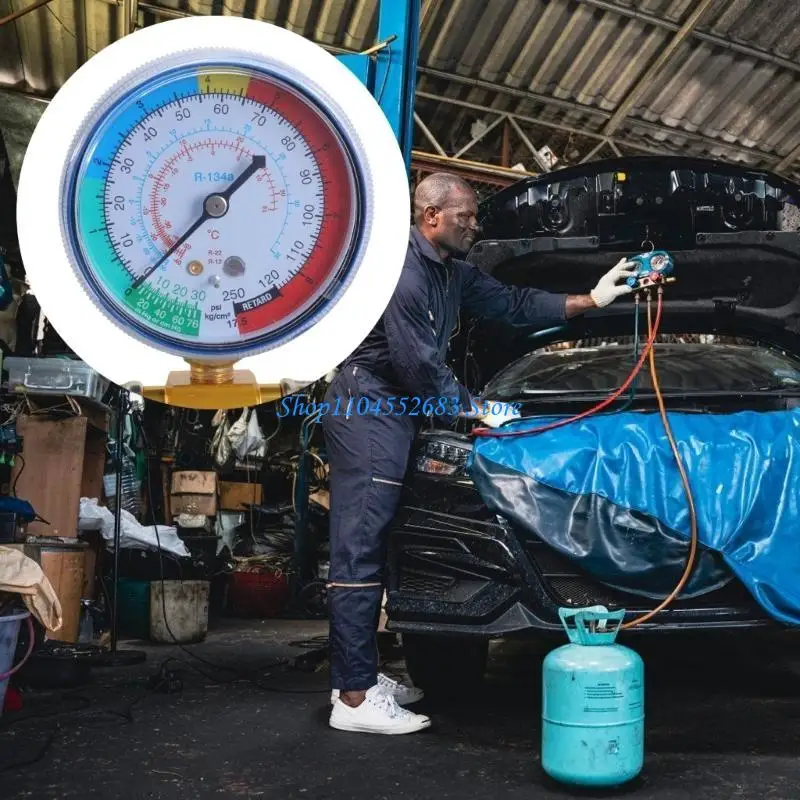 

Y6GD Car A C Refrigerants Charging Hose With Low Pressure Gauge Hose Set For R134a Suction Port Compatibility