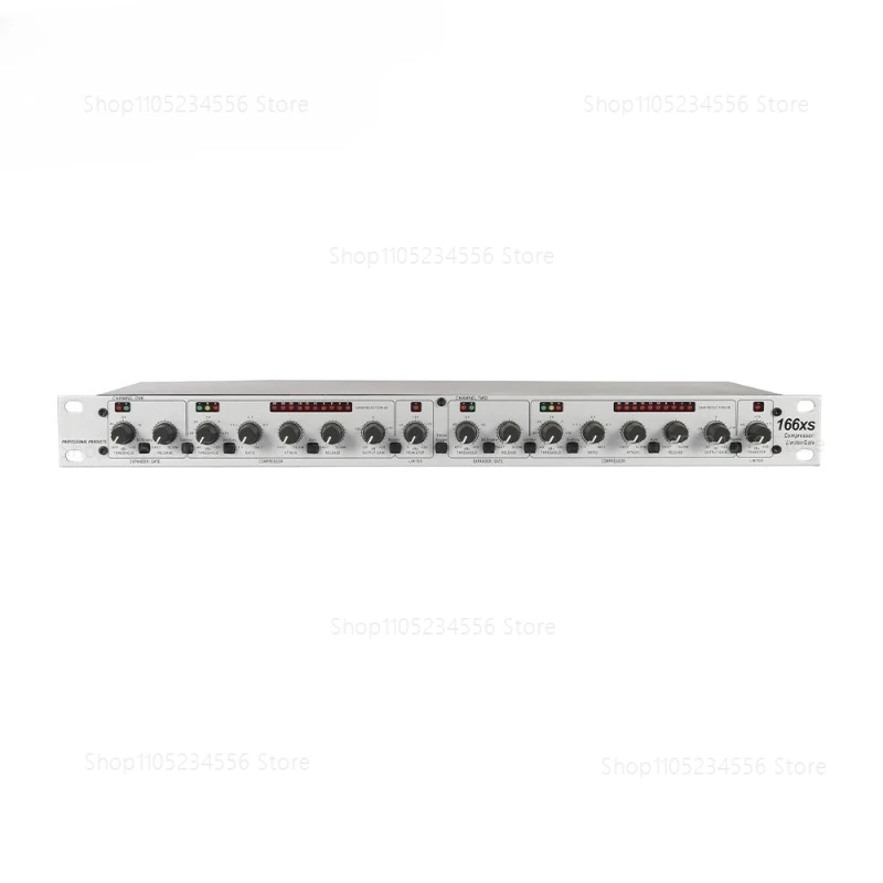 166XS Dual Channel Compressor Limiter Gate Professional Audio Processor For Stage KTV Band