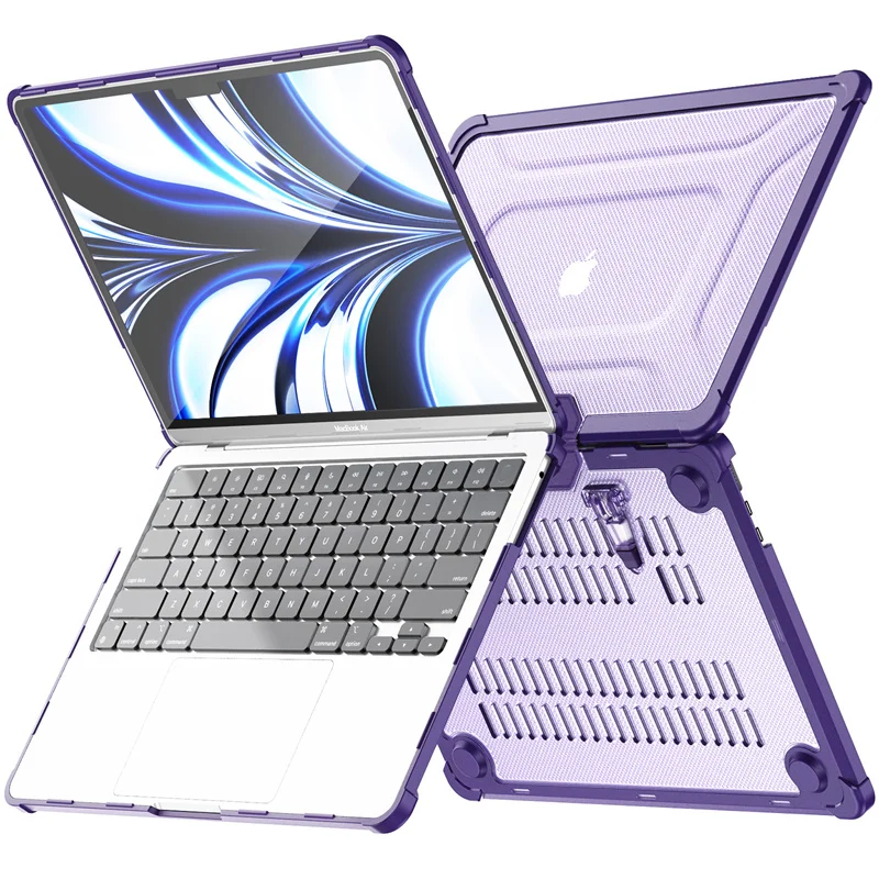 capa de suporte a prova de choque para macbook estojo protetor transparente novo air m1 m2 m3 136 153 pro 13 14 16 a2337 a2681 a2442 a2941 01