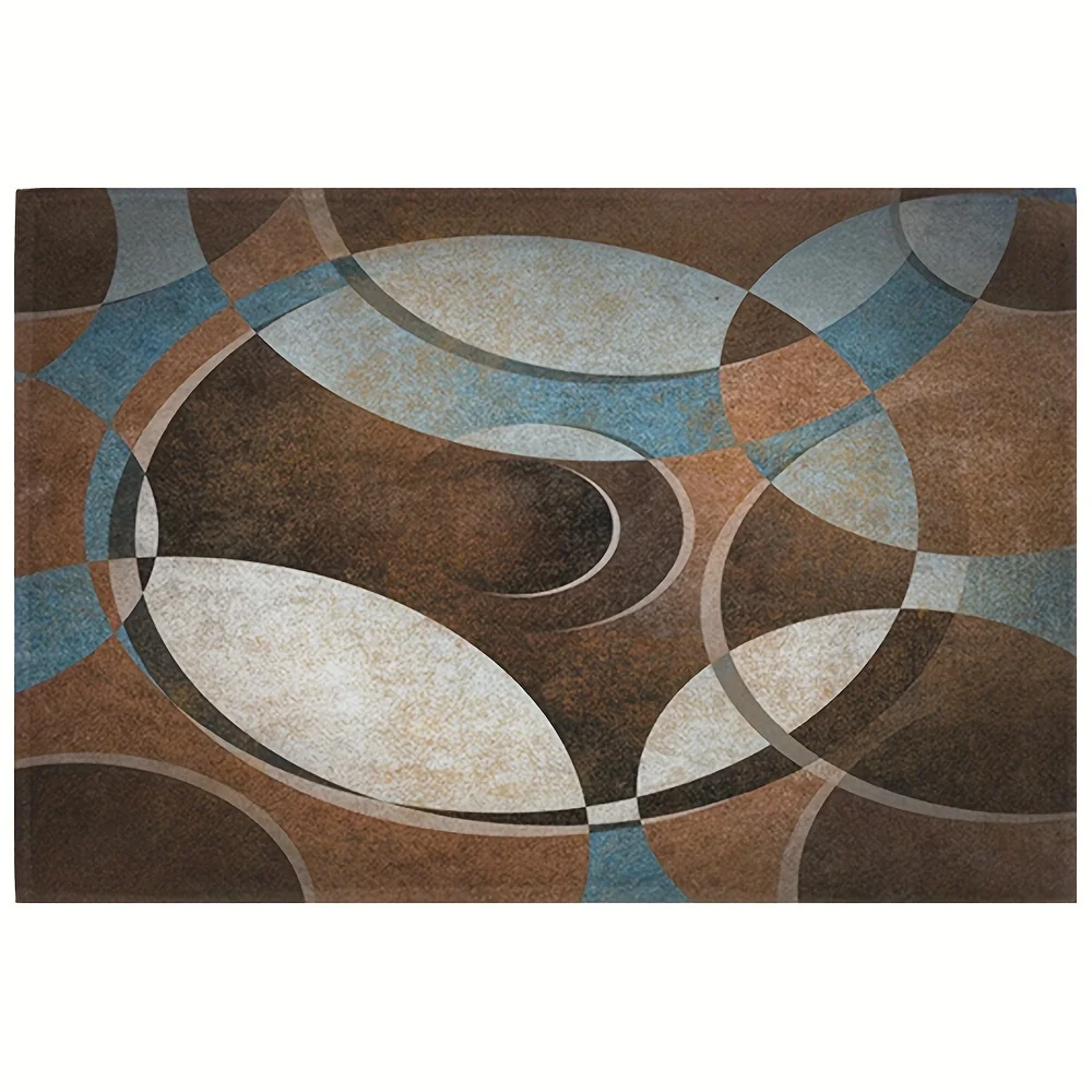 Stylish & Durable Abstract Placemats 1pc - Vintage Geometric Design Decorate and Protect Your Table, Blue Umber