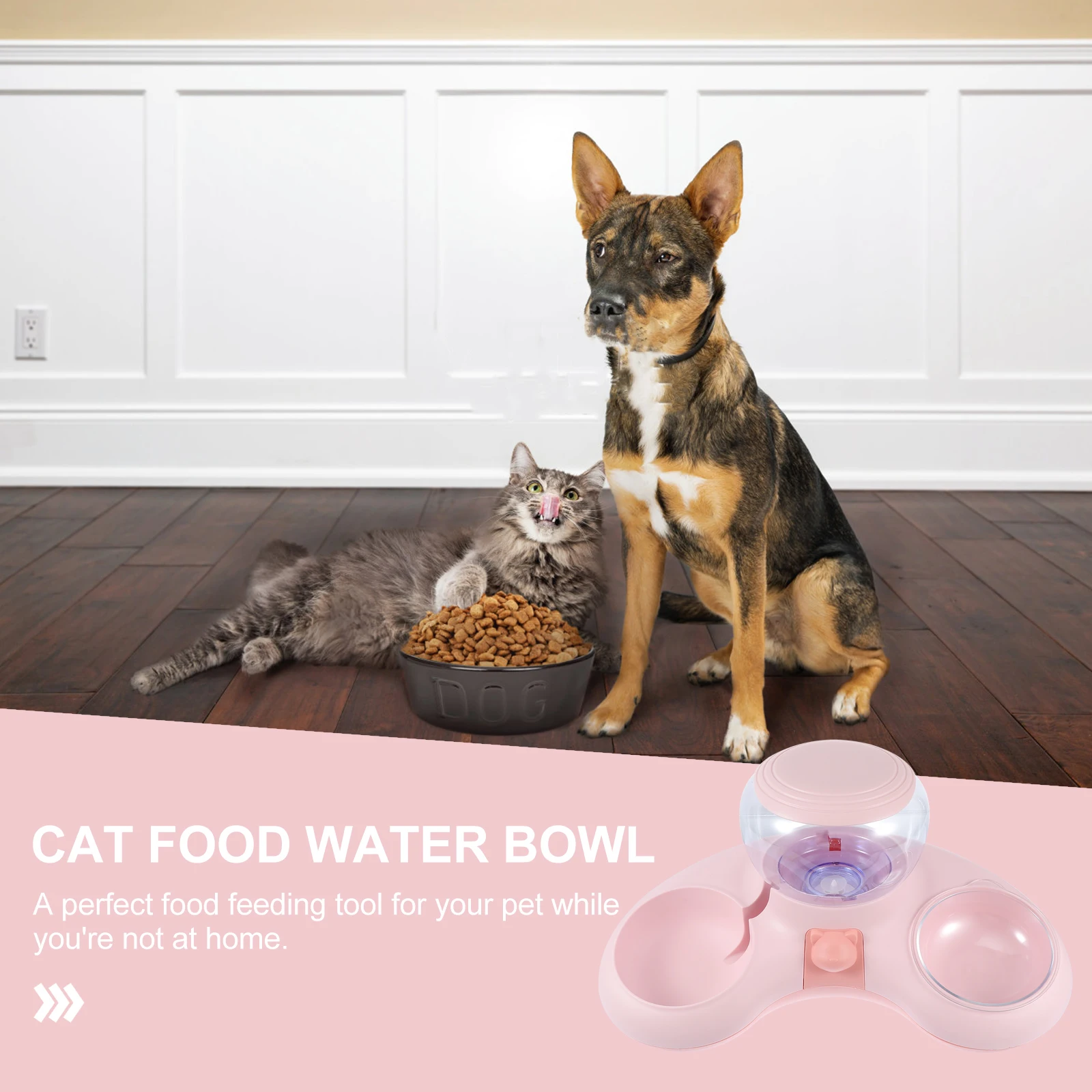 

1pc Automatic For Cats Dogs Durable Material Double Food Water Supplies Home Use Cat Dog Feeding Container Dog Feeder Double