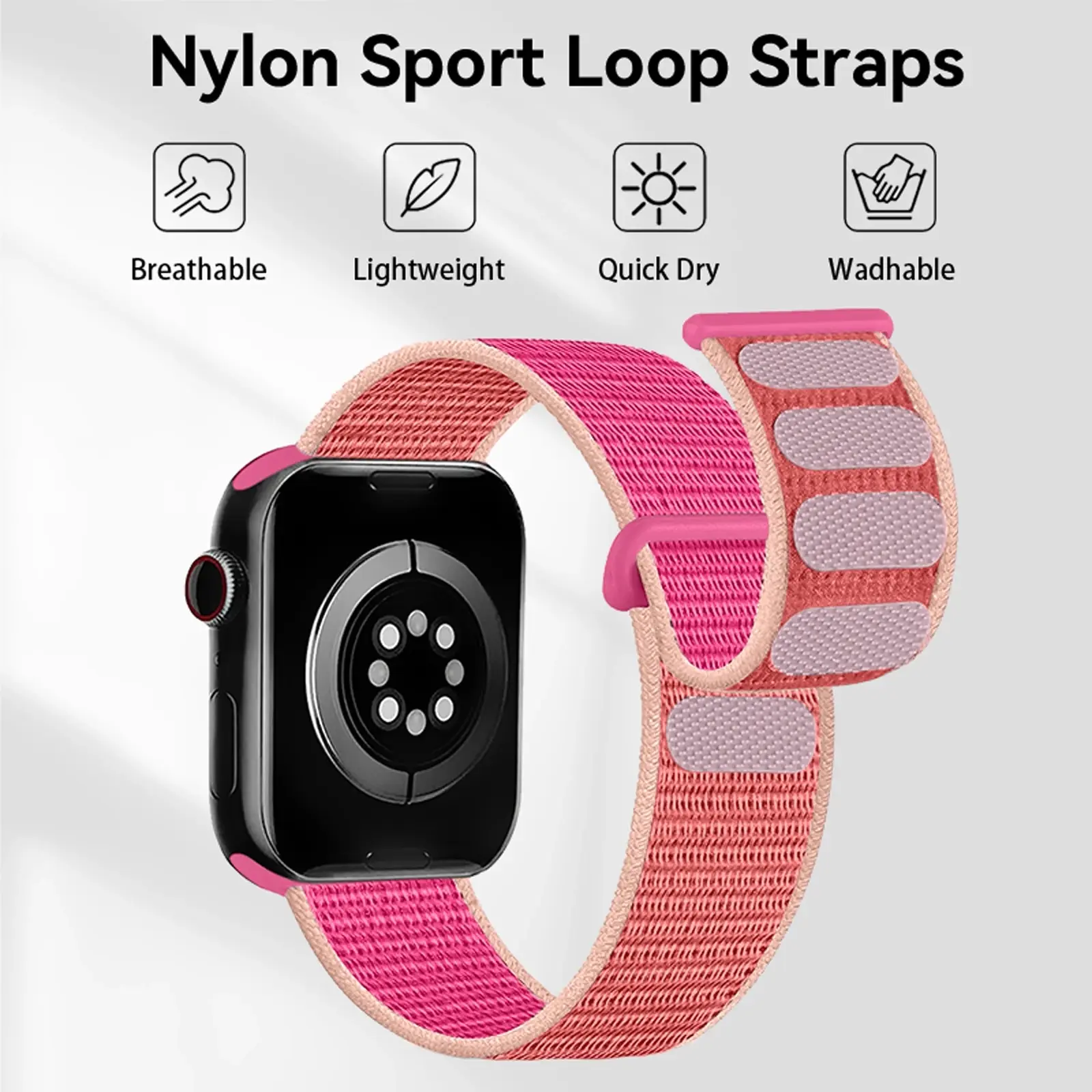 2 Packs Nylon Bands Compatible with Apple Watch 38mm 40mm 41mm 42mm 44mm 45mm 49mm for IWatch Series 9/8/7/6/5/4/3/2