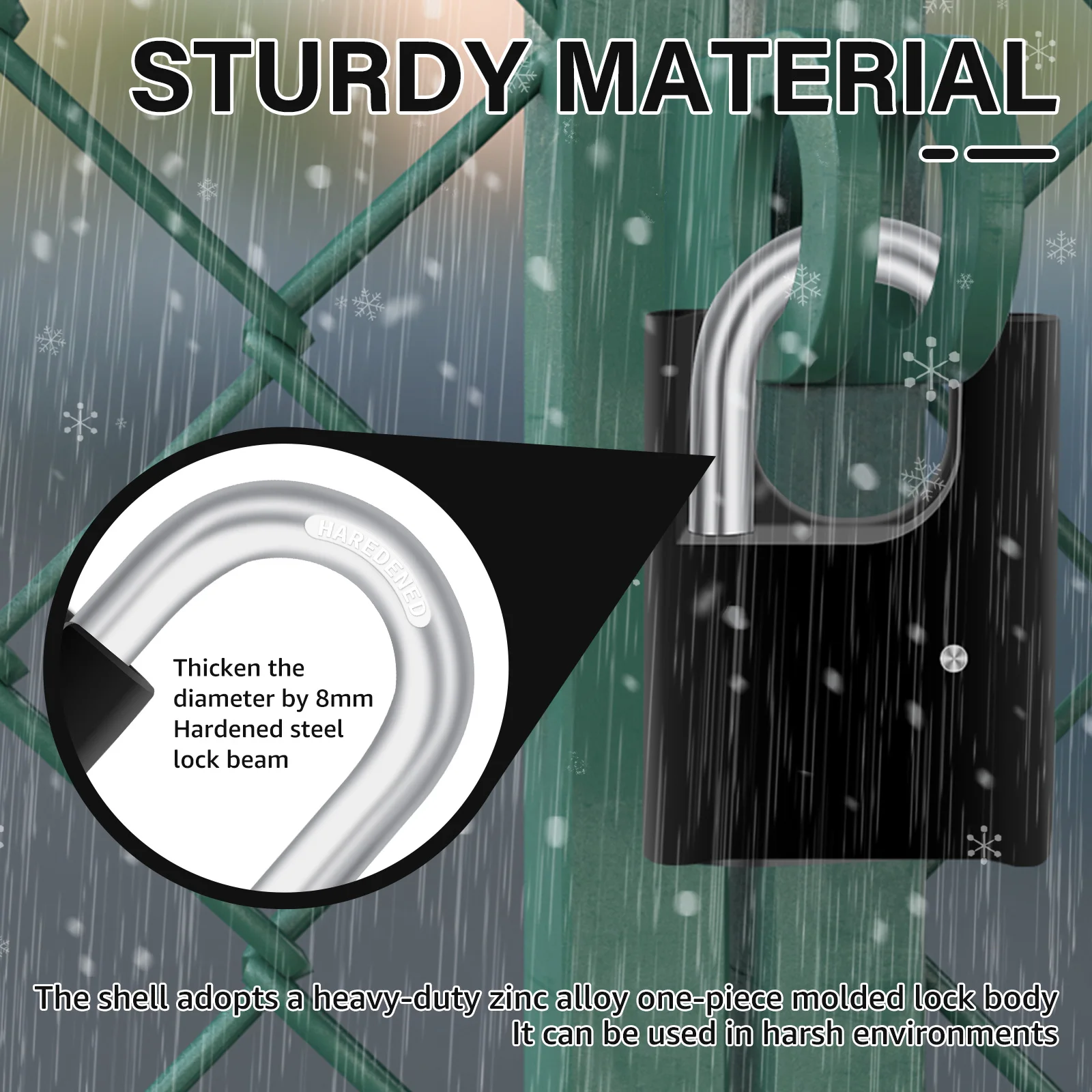 2 قطعة قفل مجمع في الهواء الطلق تصميم قفل مانع لتسرب الماء لكلمة المرور المخفية وأمن عالي للخزانة والمنزل والمدرسة والمرآب #3