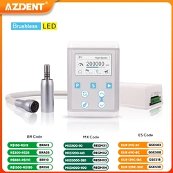 Dental Micro Electric Motor Brushless AZDENT Wbudowany ekran LED LCD 7-gramowy regulowany prędkość pasuje do rękojeści dentystycznej