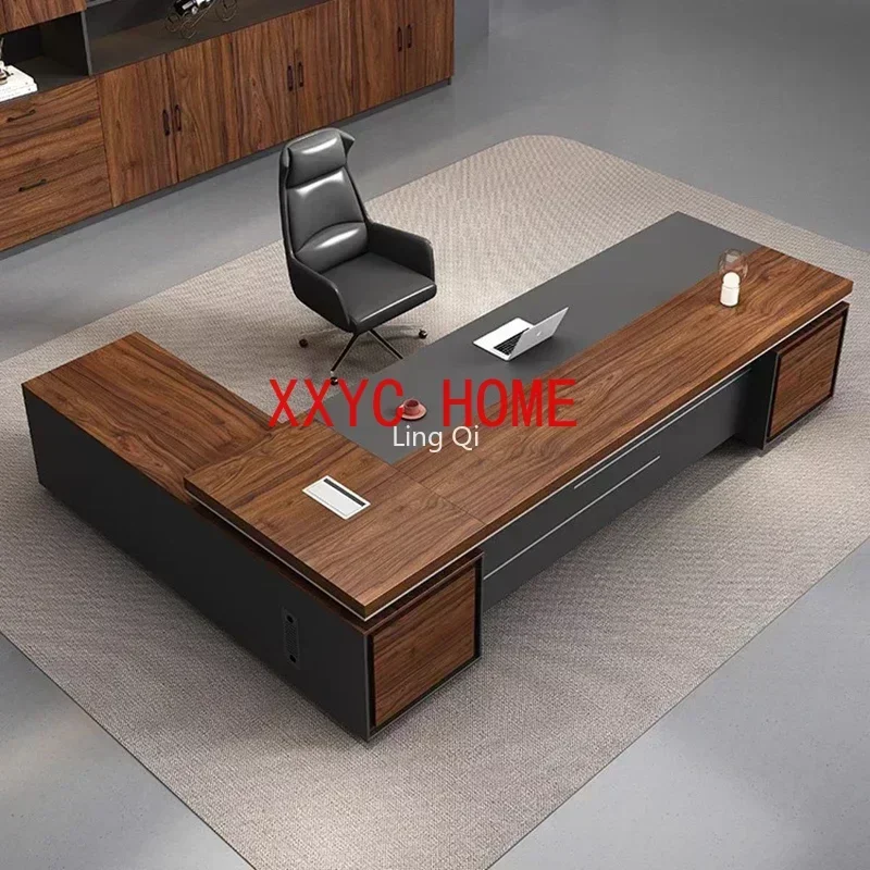 ConferenceShaped Wood Vanity Mid Century Modern Computer Conference Mesa Escritorio Furniture