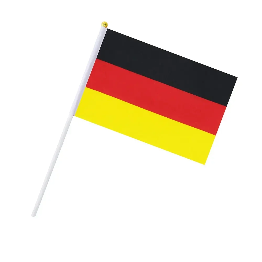 DE 8L Oscam icam Flag Deutschland Linien, 4K, Black, Red, Yellow, Indoor, Outdoor, Stabilne, New, 4K, 8x12cm, 2024