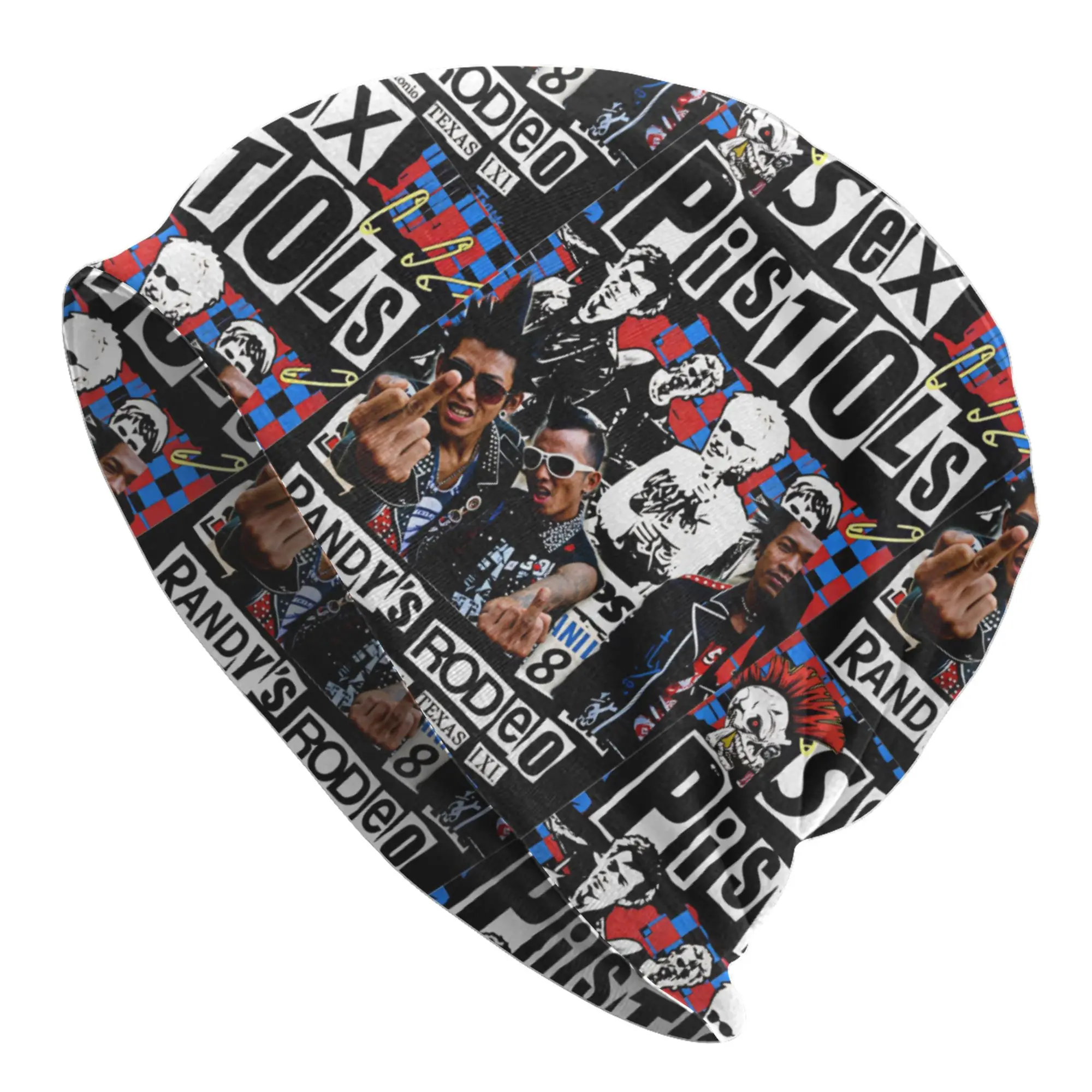 S-Sex P-Pistols Collage Skullies Beanies Caps For Unisex Fashion Winter Warm Knitted Hat Adult Heavy Metal Rock Band Bonnet Hats