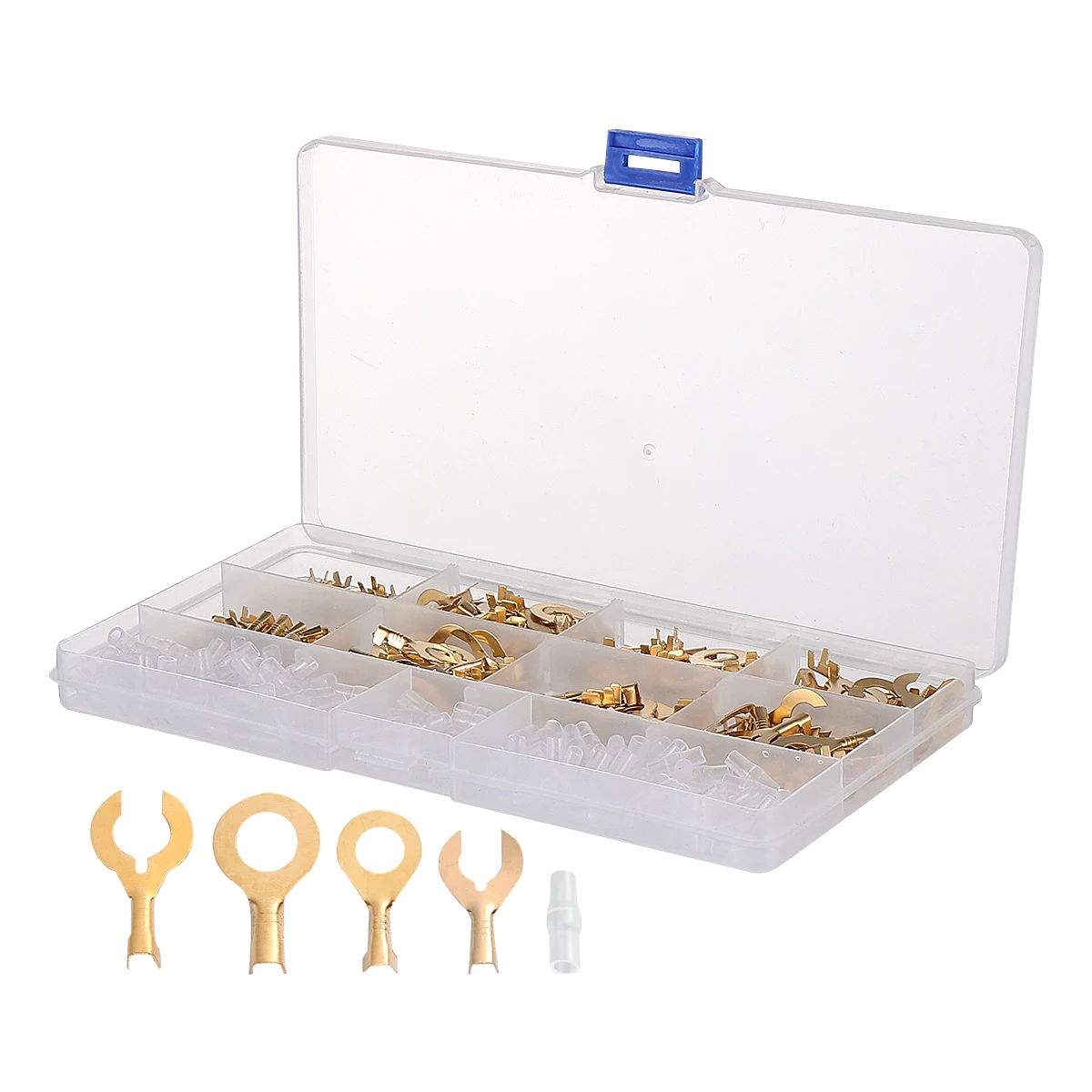 

320 Pcs Sheath Combination Terminal Wire Crimp Bare Connector Ring Lug Ocean Copper