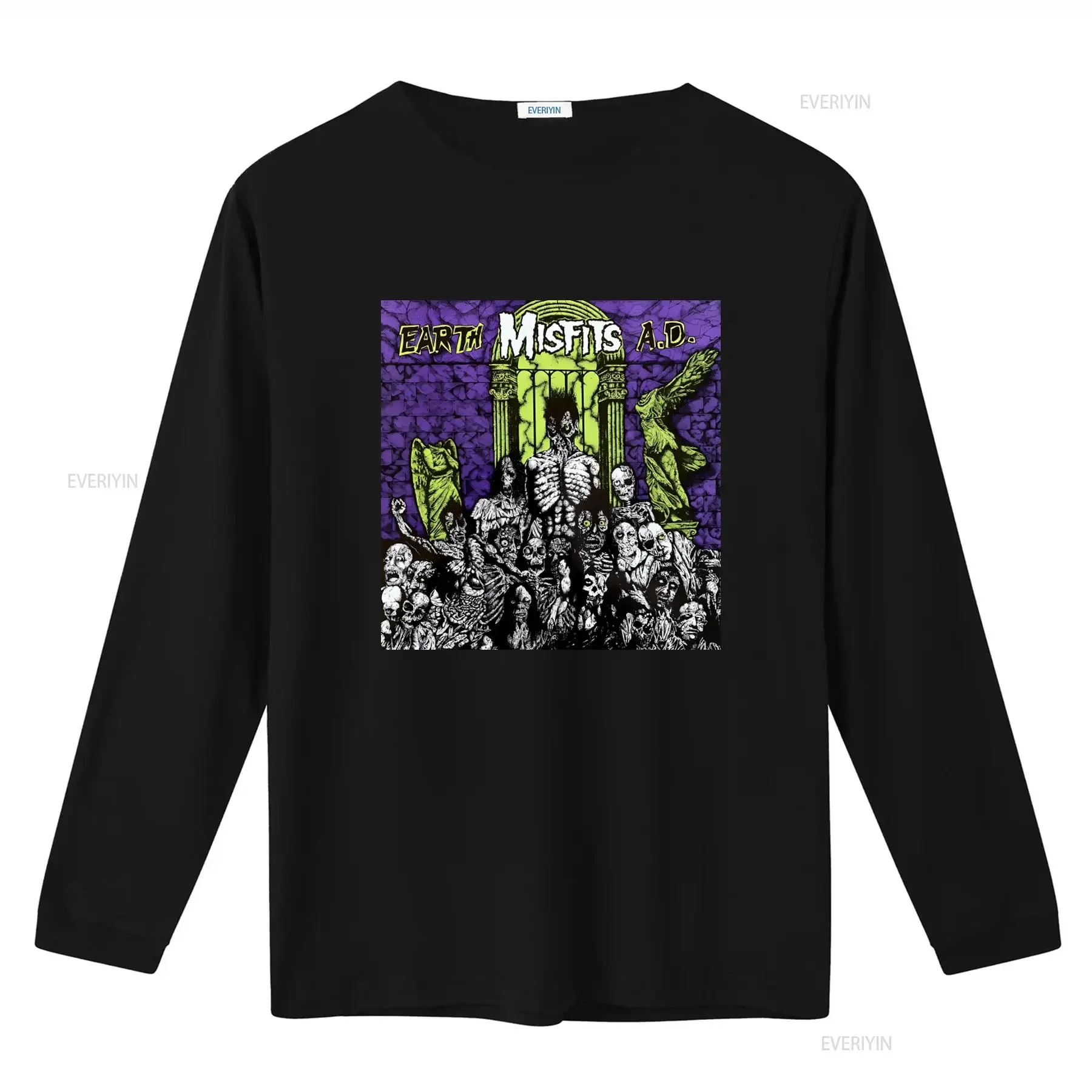 Misfits Earth AD Men's Punk Rock Band Album Concert Tour Merch T Shirt vintage Washed streetwear Stylish graphic Slightly
