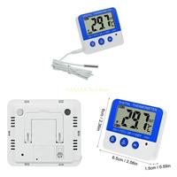 A2BE Refrigerator Fridge Thermometer with Probe Digital Freezer Room Thermometer High/Low Temperature Alarm Back
