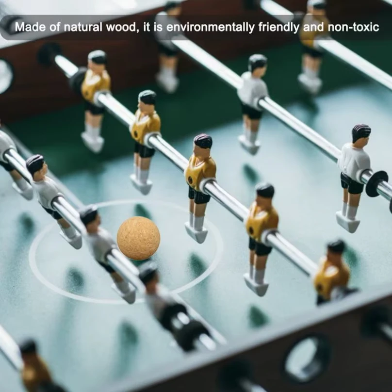 1/6 pçs 36mm cortiça de futebol de mesa de madeira maciça matraquilhos bola de futebol fussball máquina de futebol acessórios de substituição