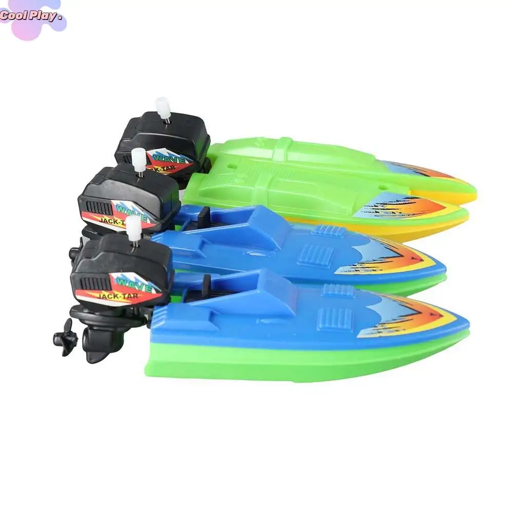 Children Gift Float In Water Classic Wind Up Toy Clockwork Toys Speed Boat Ship Small Steamboat