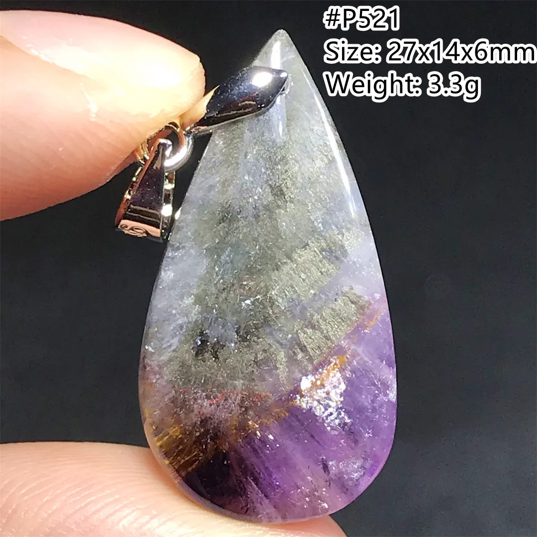 Top Natural Auralite 23 Pendant For Women Lady Man Wealth Gift Cacoxenite Crystal Beads Canada Gemstone Stone Jewelry AAAAA