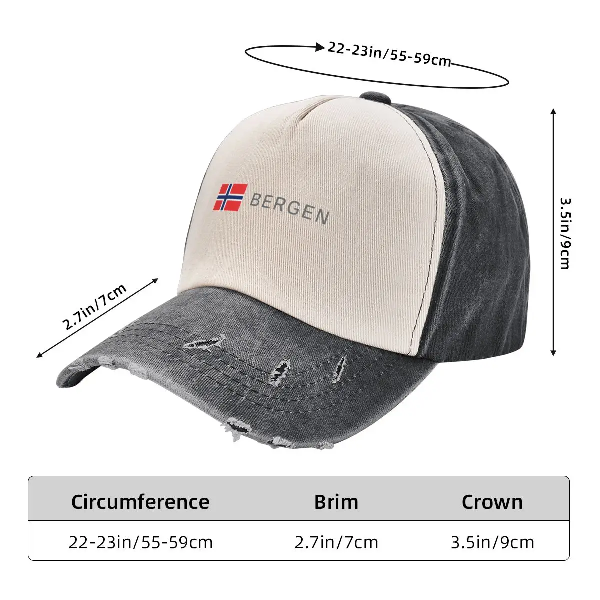 Bergen Norway Baseball Cap dad hat Beach Sun Hats For Women Men's