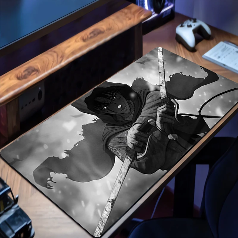 mouse-pad-estendido-para-jogos-ataque-a-em-tita-levi-mousepad-com-bordas-costuradas-base-antiderrapante-teclado-de-computador