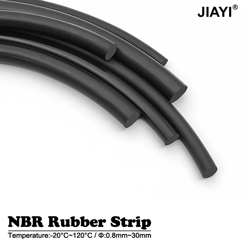 5/10 Meter NBR Round Strip Solid O-ring Rope Black Sealing Strip Resistant to OilDiameter 0.8/1/1.5/1.8/2/3/3.5/4/5/6~30mm