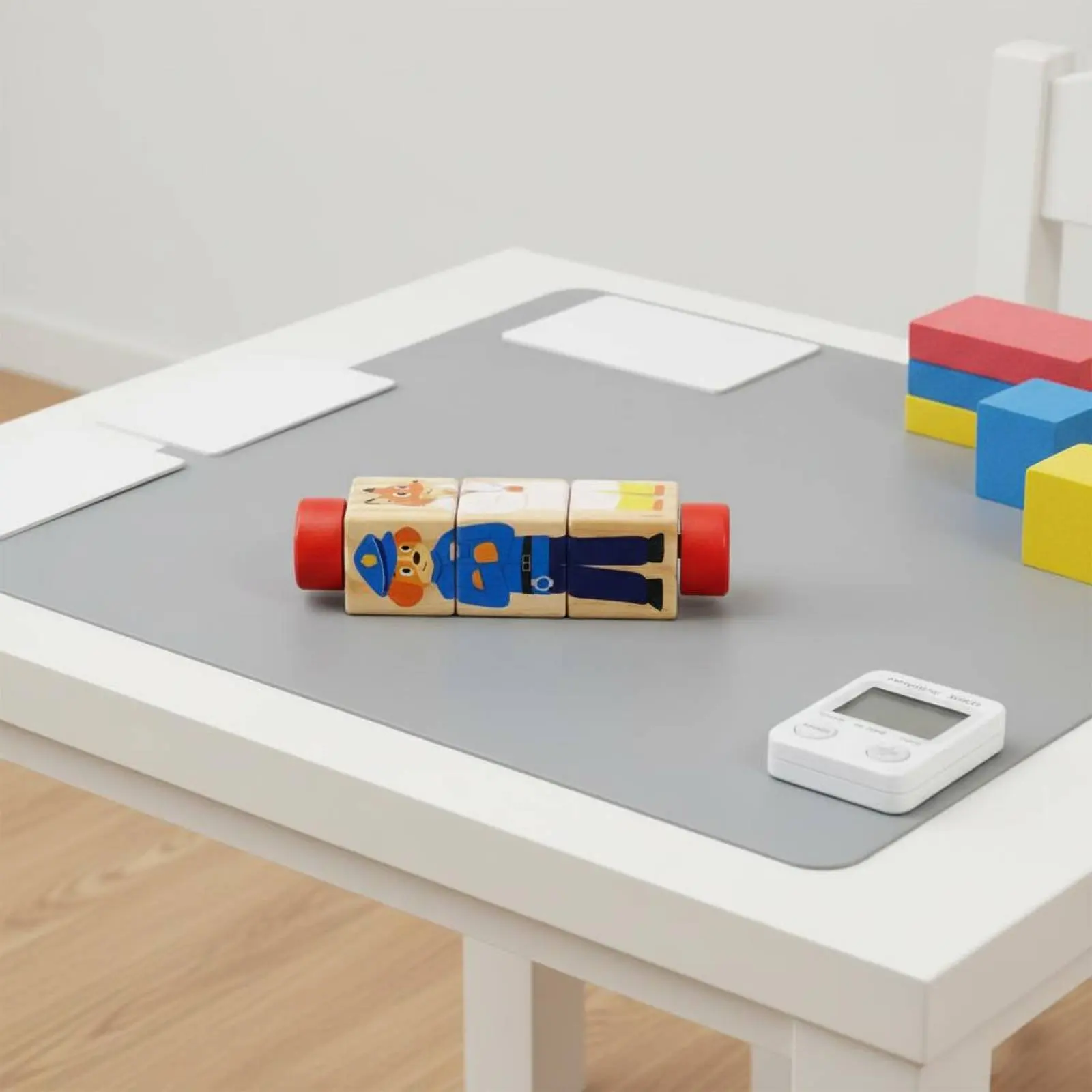 Wooden Creature Brain Teaser Blocks Educational Wooden Creature Brain Teaser Cylindrical Picture Blocks Cognitive Training