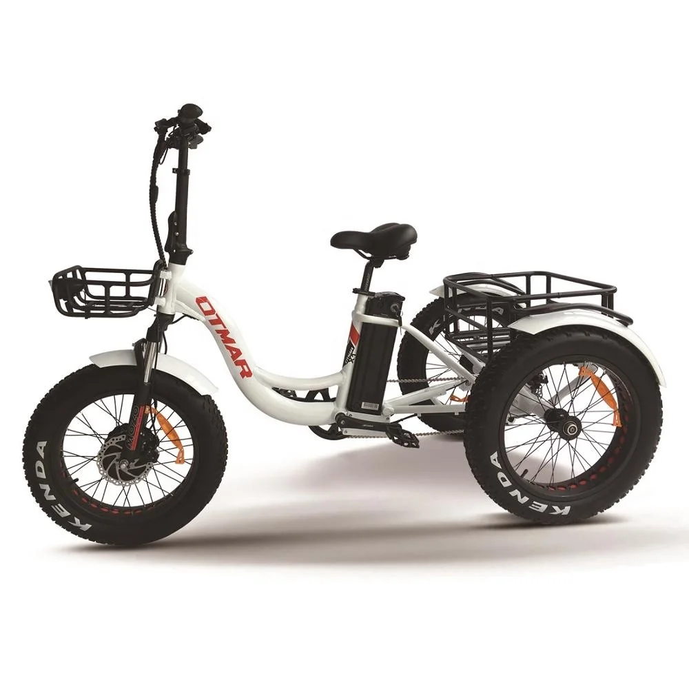 

Hot Selling Cargo Electric Tricycle 48v Front Hub Motor 3 Wheel Fat Tire Electric Mountain Bike