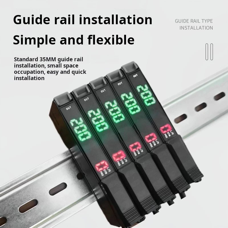 Fc-51n 고정밀 지능형 듀얼 디지털 디스플레이 광섬유 증폭기, 광섬유 센서, 확산 반사 광전