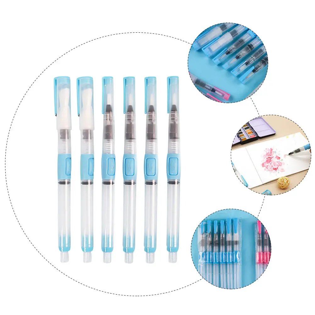 

1 set Watercolor Pen Set Reusable Plastic Drawing Brushes Kids Easy Clean Large Capacity Water Storage Tube Ideal Gift Birthday