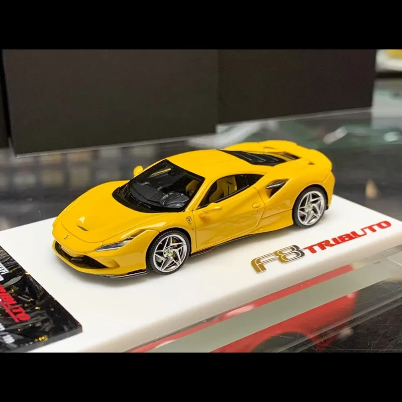Supercar F8 1:64, edizione limitata, modello di auto in resina di fascia alta, giocattolo per adolescenti, collezione per adulti, regalo di compleanno per bambini.