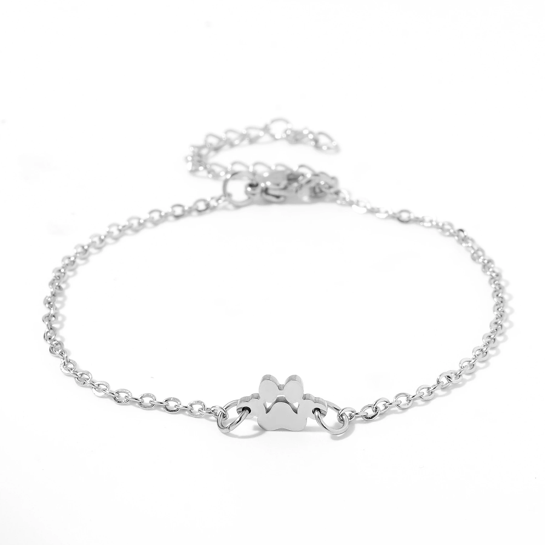 paw bracelet rose gold Animal Tassut Cat Dog Love Charm Bracelet for Women pulseras