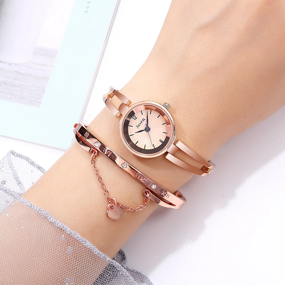 ساعة يد نسائية فاخرة من الفولاذ الكوارتز #3