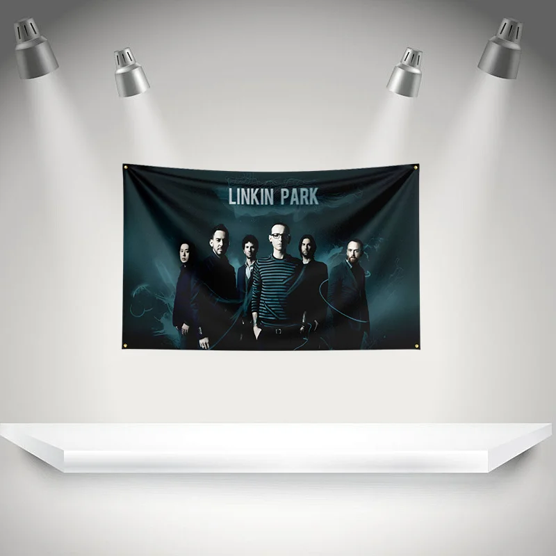 L-Linkins Park Flag Rock Musik Band Banner HD-Druck Wandteppich Ausstellung, Musikband-Fans, Garagendekoration