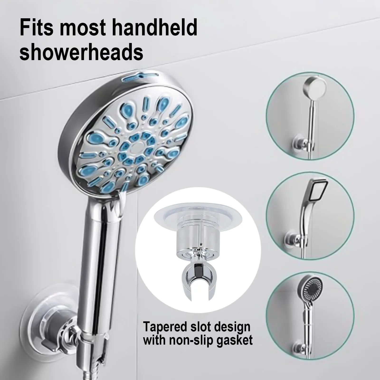 

Вместимость упаковки Надежная фиксация Держатель насадки для душа Ручное измерение Устройство ABS Гальваническое покрытие Противоскользящий Компактный размер