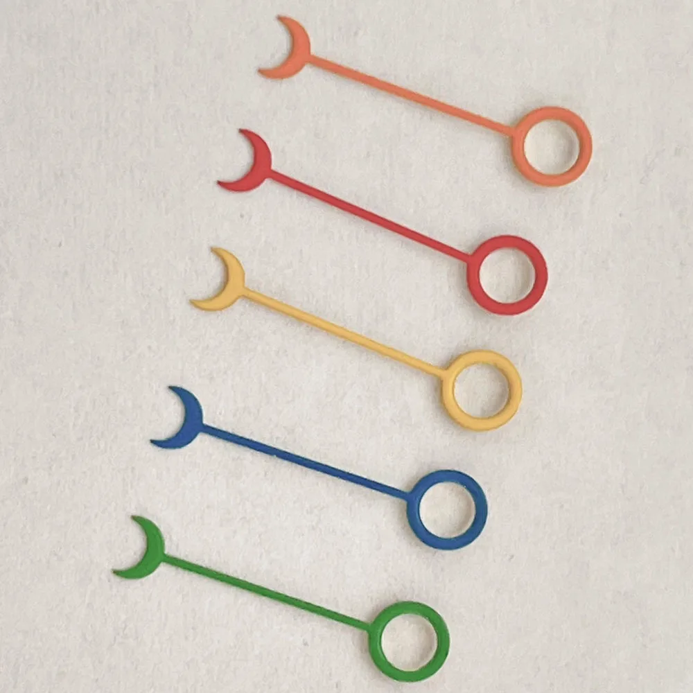 

New 13mm Watch Hands without Luminous Crescent Shape Pointers for NH34 Movement Red/Orange/Blue/Green/Yellow GMT NH34 Hands