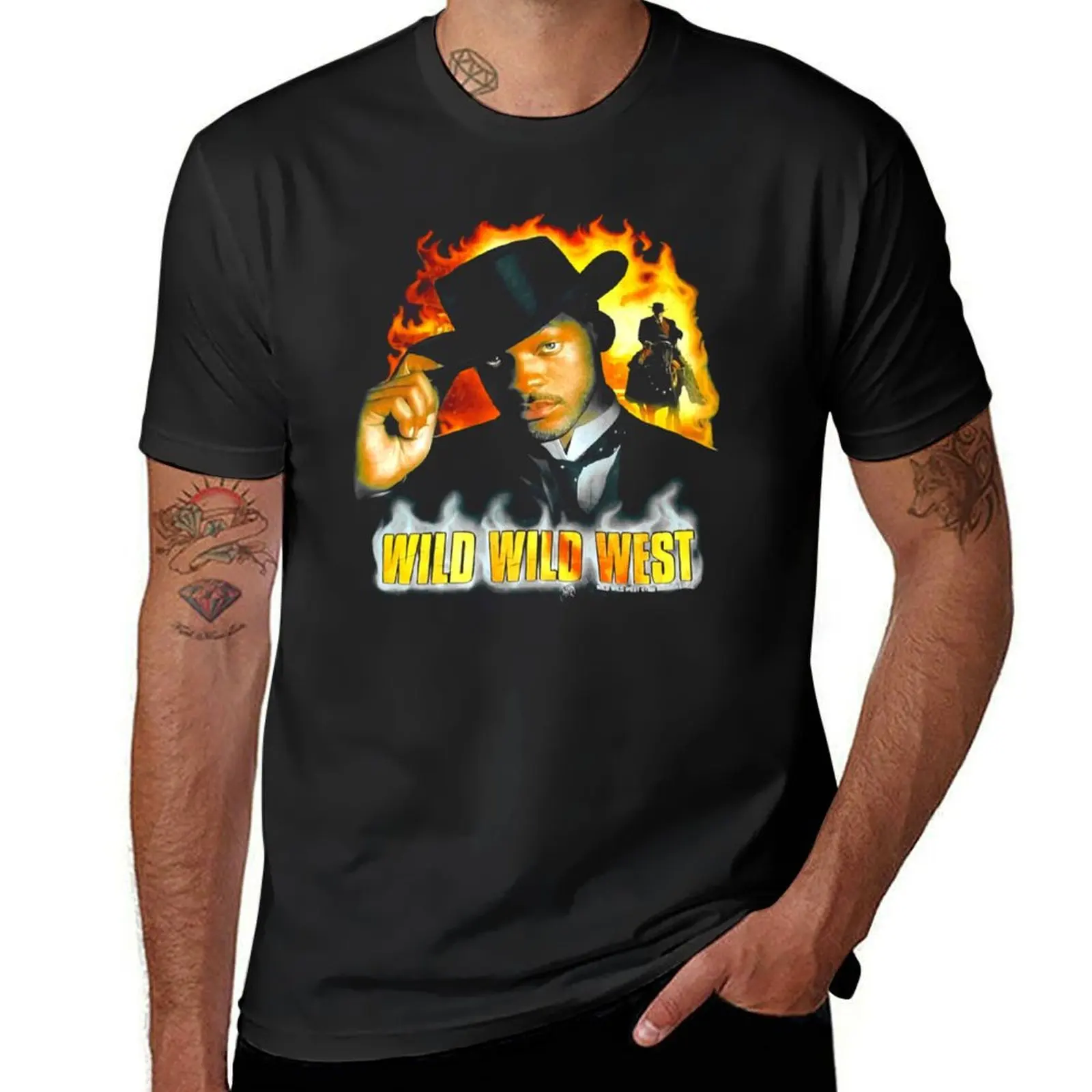 

1999 Wild Wild West Vintage Will Smith as James West Cult Classic 90_s + Y2k Pop Culture Modern Steampunk Western Action T-Shirt