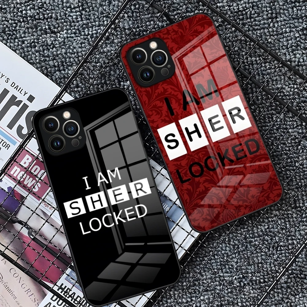 221b-Sherlock-Holmes-TV Phone Case For IPhone 16 15 14 Pro 11 13 12 Mini XS XR Max 6 8 7 Plus SE Glass Luxury Design Cove