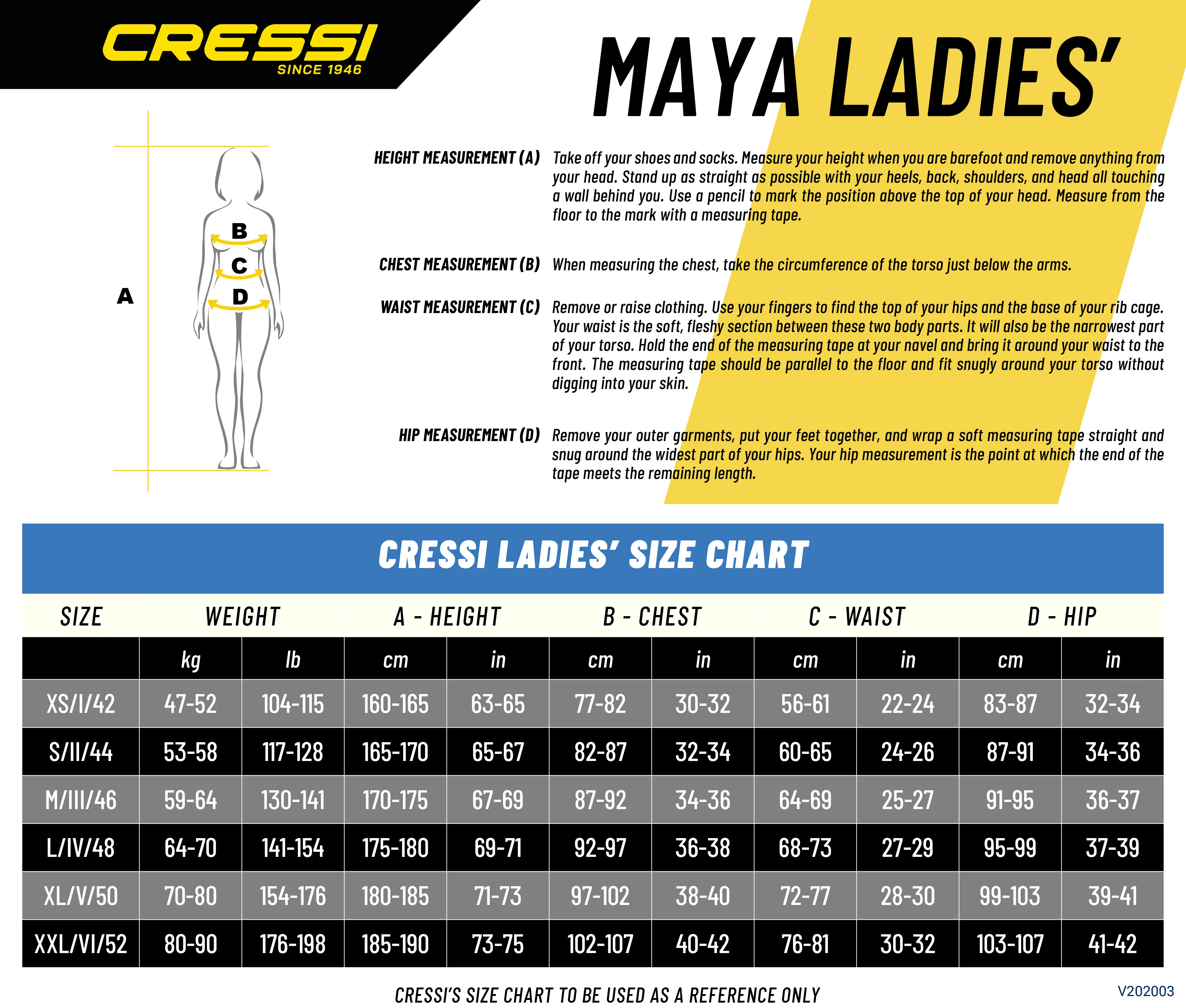 Cressi Maya Duikpak Dame 2.5Mm