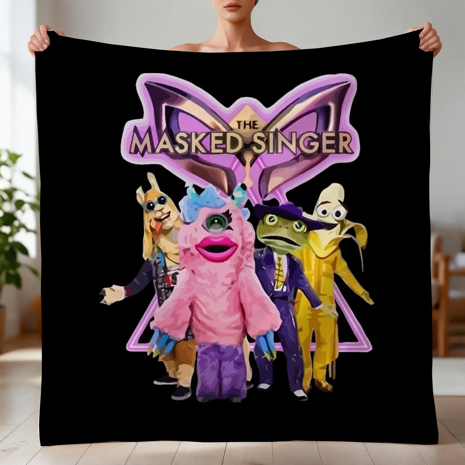 Awesome First Day The Masked Singer Merch Itv Masked Singer Awesome Since Throw Blanket Stuffeds Hair Beach Blankets