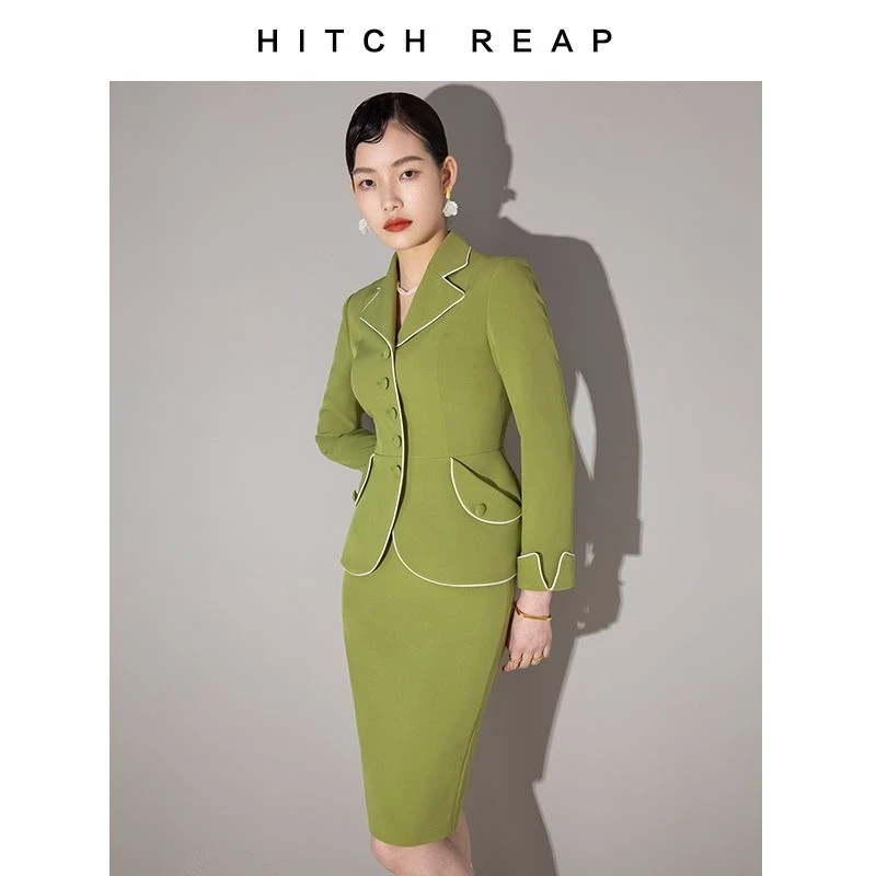 High end professional suit skirt women\'s new stewardess temperament in spring formal dress fashion small fragrance suit