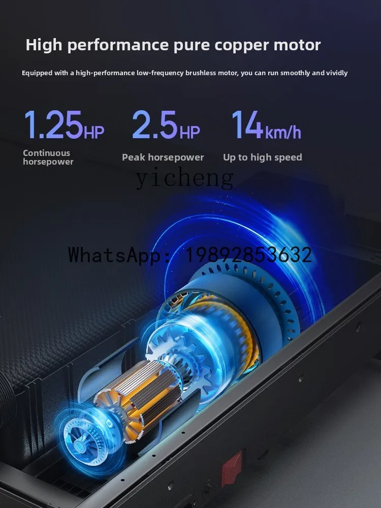 BT Treadmill Climbing Home Silent Shock Absorption Small Fitness Equipment Fully Foldable Smart Incline