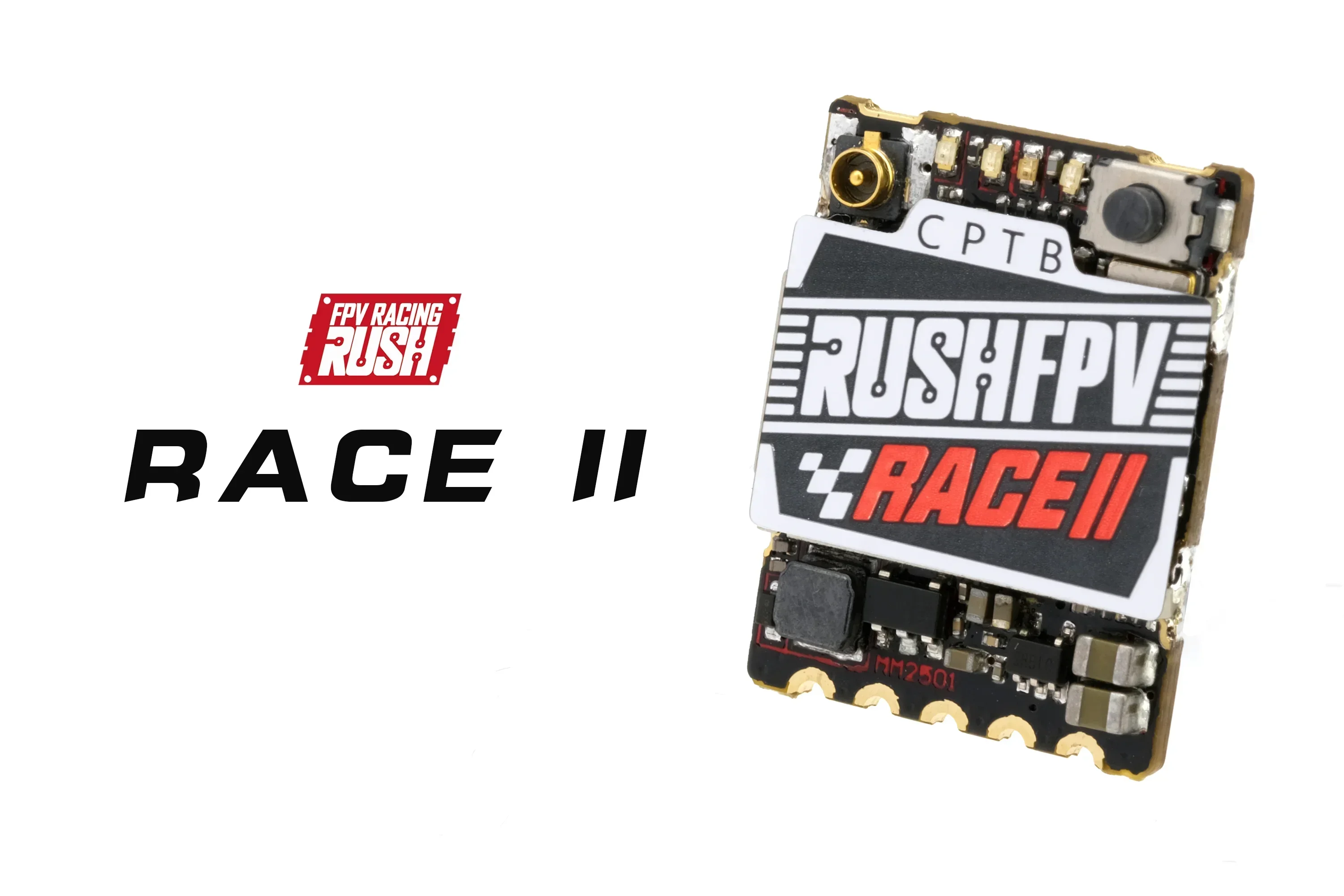 RUSHFPV TANK RACE II 5.8G FPV Racing VTX Single Pack, 48CH Version, Max 200mW Ultra Light 1.7g 5V Input