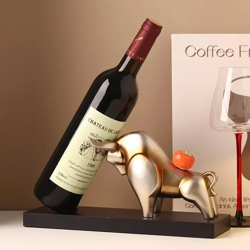 30cm Simplicity modern European originality bull Wine rack Internet celebrity hotel Restaurant decoration home accessories