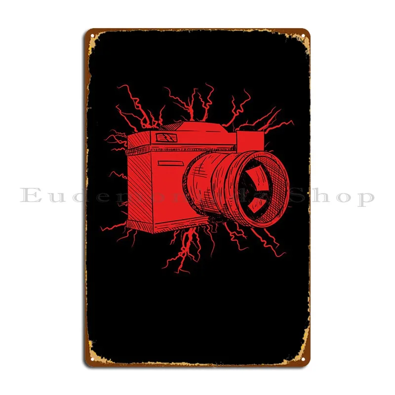 Red Digital Camera Wall Sign
