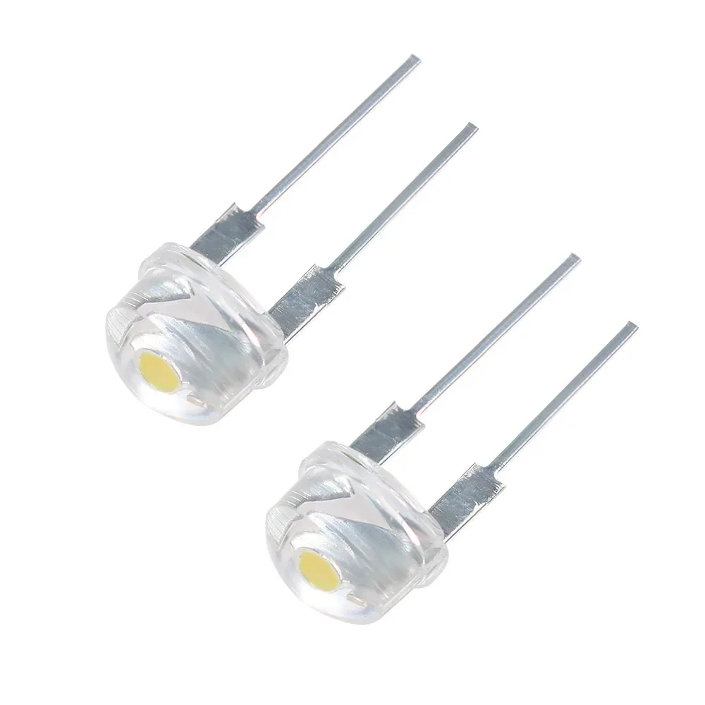 10PCS Straw Hat LED Diode 8MM Warm White 0.5W White 0.3W 0.5W 0.75W Blue Green Red Yellow Led Lights Diod F8