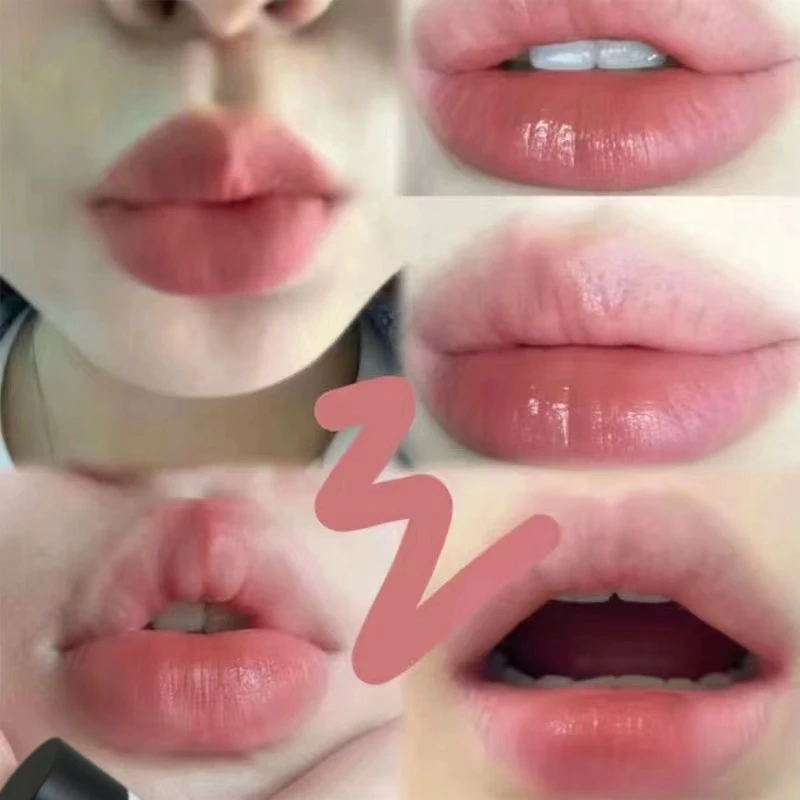 1PC Rose Red Matte Velvet Lip Gloss Waterproof Liquid Lipstick Nude Brown Lips Korean Makeup for Lip Tint Lip Glaze Cosmetics