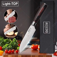 5inch Kitchen Knife Professional Laser Damascus Japanese Santoku Slicing Meat Cleaver Cooking Boning Knife Kitchen Accessories
