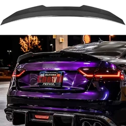 Spoiler samochodu dla Audi A5 B8 B8.5 8 t3 4Door Sportback PSM w stylu prawdziwego materiał włókno węglowe tylny Spoiler skrzydłem bagażnika 2009-2016