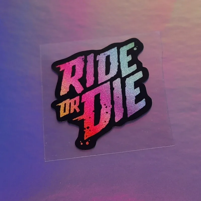 Ride or die Motorcycle Stickers Frame Helmet Waterproof Reflective Decal