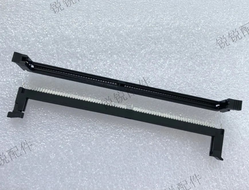 For LOTES Desktop Memory Slot DDR4 288P 1.2V Memory Socket, Black Slot, Single Ear Buckle